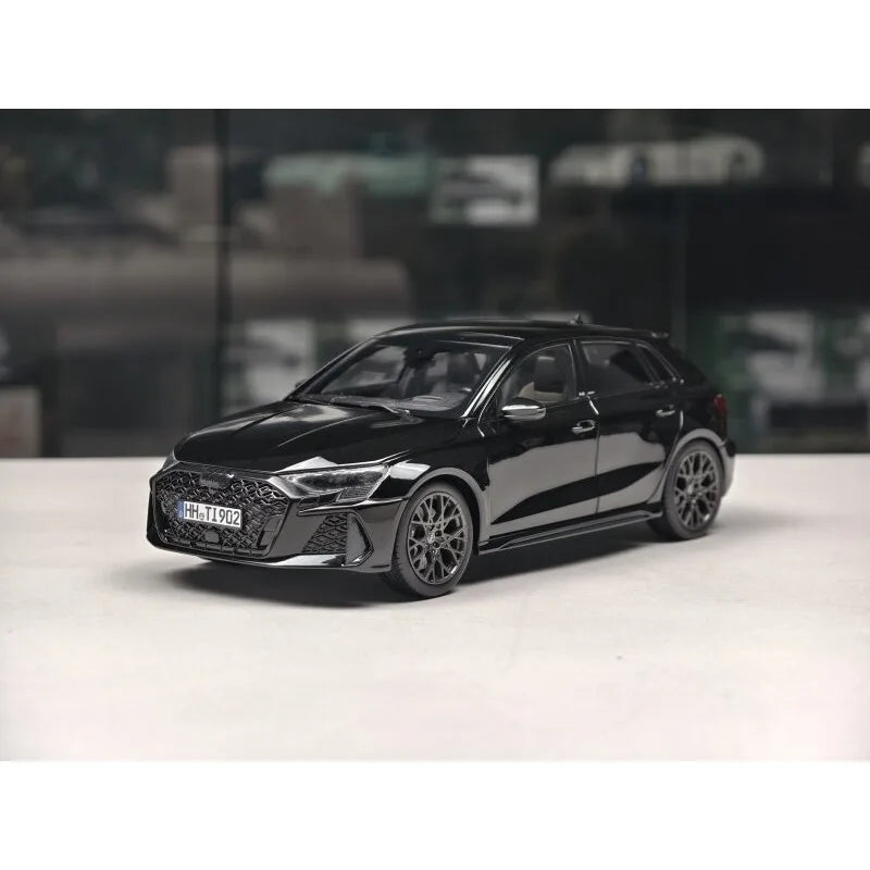 Diecast NOREV 1/18 Scale RS3 Audi 2025 Black Alloy Car Model