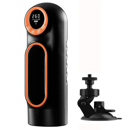Electric Telescopic Sucking Vibration LCD With Hands-free Penis Exercise Device Male Masturbation Plane Cup Adult Products