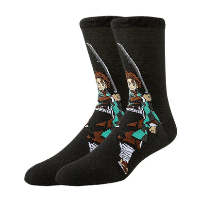 5Pairs BANDAI Unisex Novelty Funny Casual Crew Socks Cartoon Anime Hip Hop Street Fashion for Men Women
