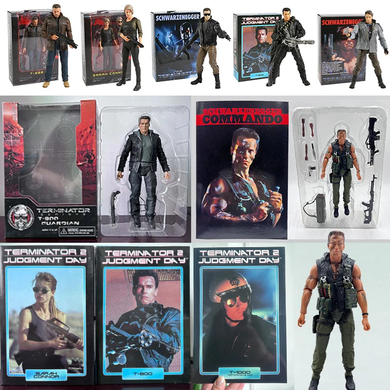 Figure Terminator 2 Judgment Day T800 Sarah Connor T-800 Arnold Schwarzenegger Commando Action Figure Model Collectible Toy