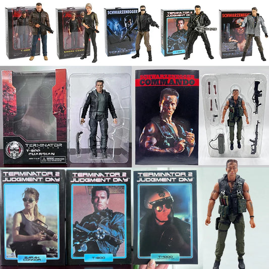 Figure Terminator 2 Judgment Day T800 Sarah Connor T-800 Arnold Schwarzenegger Commando Action Figure Model Collectible Toy