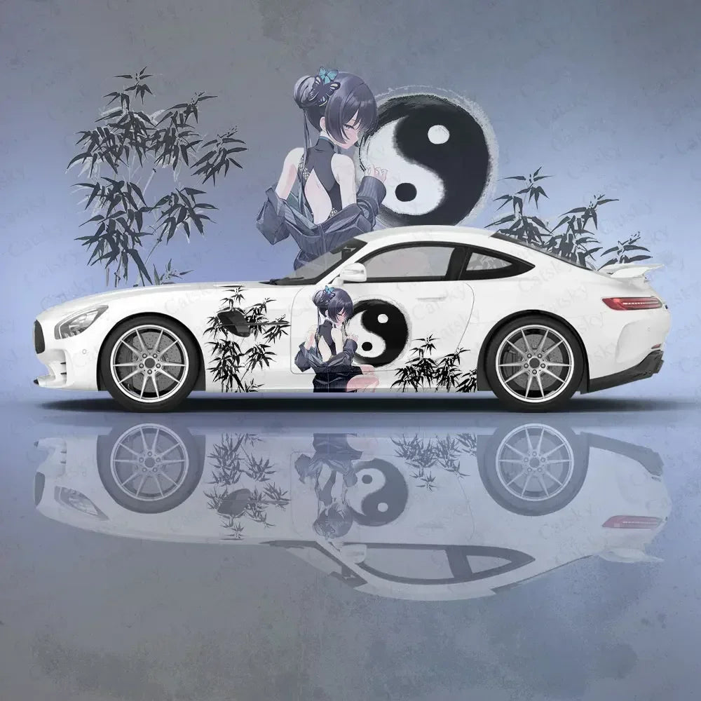 Ryuuge Kisaki Anime Girl Car Body Stickers Itasha Vinyl Car Side Decal Sticker Car Sticker Automotive Decor Film