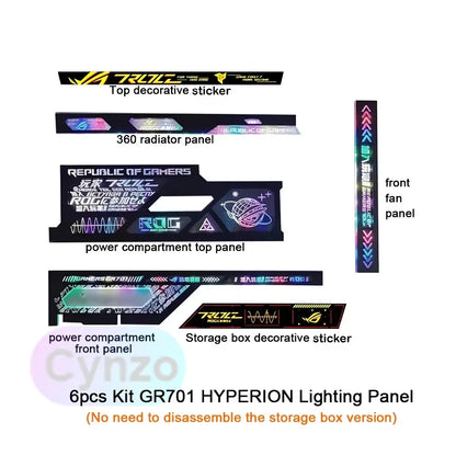MOD Computer Lighting Panel for Asus GR701 Case,ROG HYPERION Gaming Cabinet Lightboard,DIY Laser Refit Plate 5V AURA SYNC