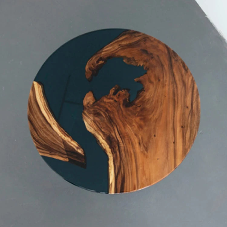 Waterfall epoxy resin wooden coffee table rosewood coffee table live edge epoxy resin coffee table