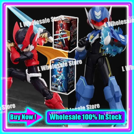In Stock Blokees Mega Man Champion Class Mega Man Zero & Shooting Star Rockman Model Kits Figures Ornament Collect Gift Toys