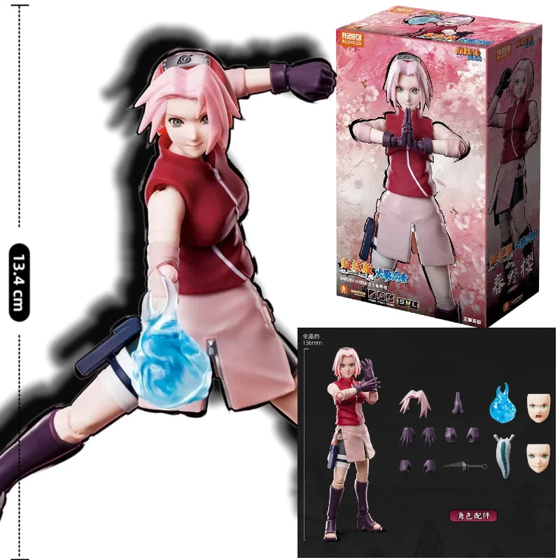 BLOKEES Original NARUTO Uchiha Madara Kyuubi Kurama Sasuke Minato Bijyudama Shippūden Bijuu Assembled Action Figure Toy Model