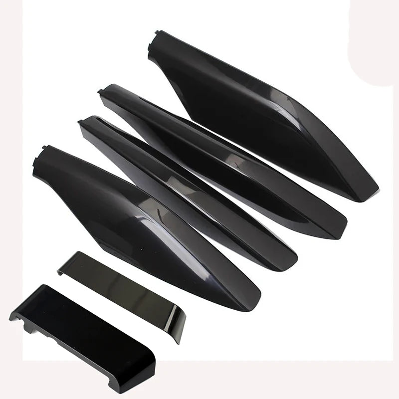 Black ABS Roof Rack Bar Rail End Protection Cover Shell 4PCS For Toyota Land Cruiser Prado Fj120 2003 - 2006 2007 2008 2009