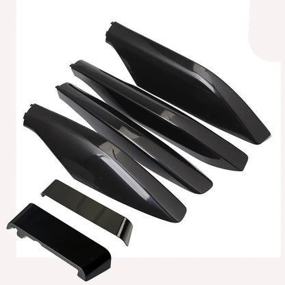 Black ABS Roof Rack Bar Rail End Protection Cover Shell 4PCS For Toyota Land Cruiser Prado Fj120 2003 - 2006 2007 2008 2009