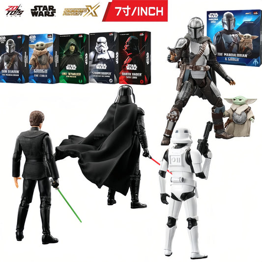 ZD Toys Star Wars 1/10 Scale Movable Figure Darth Vader Grogu Yoda R2-D2 The Mandalorian Stormtrooper Collectible Model Toy Gift