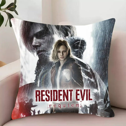 R-Resident Evil Game R-Requiem Leon  Pillow Case Decor Protective Covers Comfortable soft for Sofa Living Room Home office