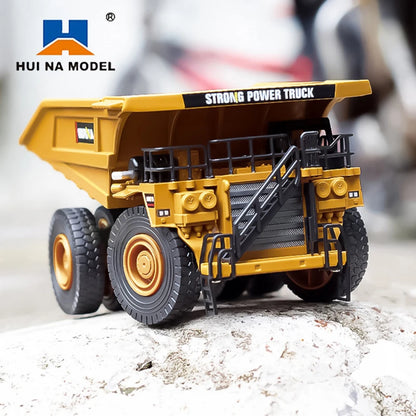 HUINA 1:40 1:50 1:60 Diecast Dump Truck Car Model Alloy Simulation Vehicle Articulated Backhoe Loader Toys for Boys Collectables