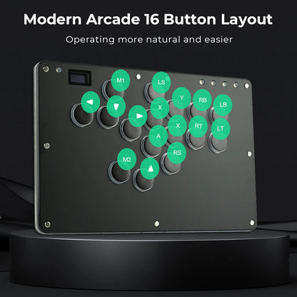 Haute42 T16 Black Stickless Hitbox Controller Leverless Arcade Fightstick For PC/PS4/PS5/Switch Fighting Game Hitbox Leverless