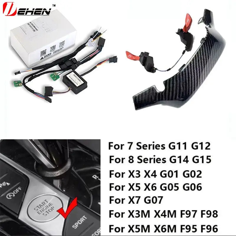 Carbon fiber Steering Wheel  M1 M2 Button Switch module Sport Mode Switching For BMW G20 G22 G26 G42 G30 G32 G01 G02 G05 G14 G12
