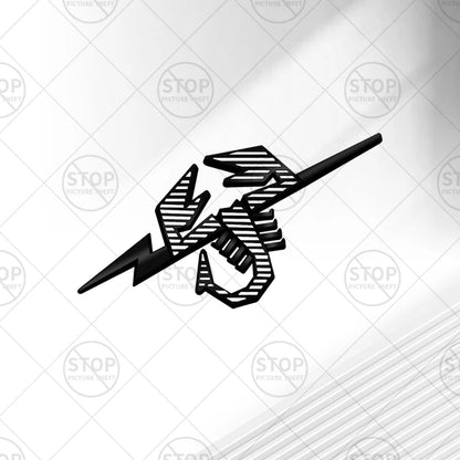 Car Sticker Lightning Scorpion Logo 3D Decal Grille Body Side Badge Rear Trunk Emblem For 500 595 Abarth Punto 695 124 Spider