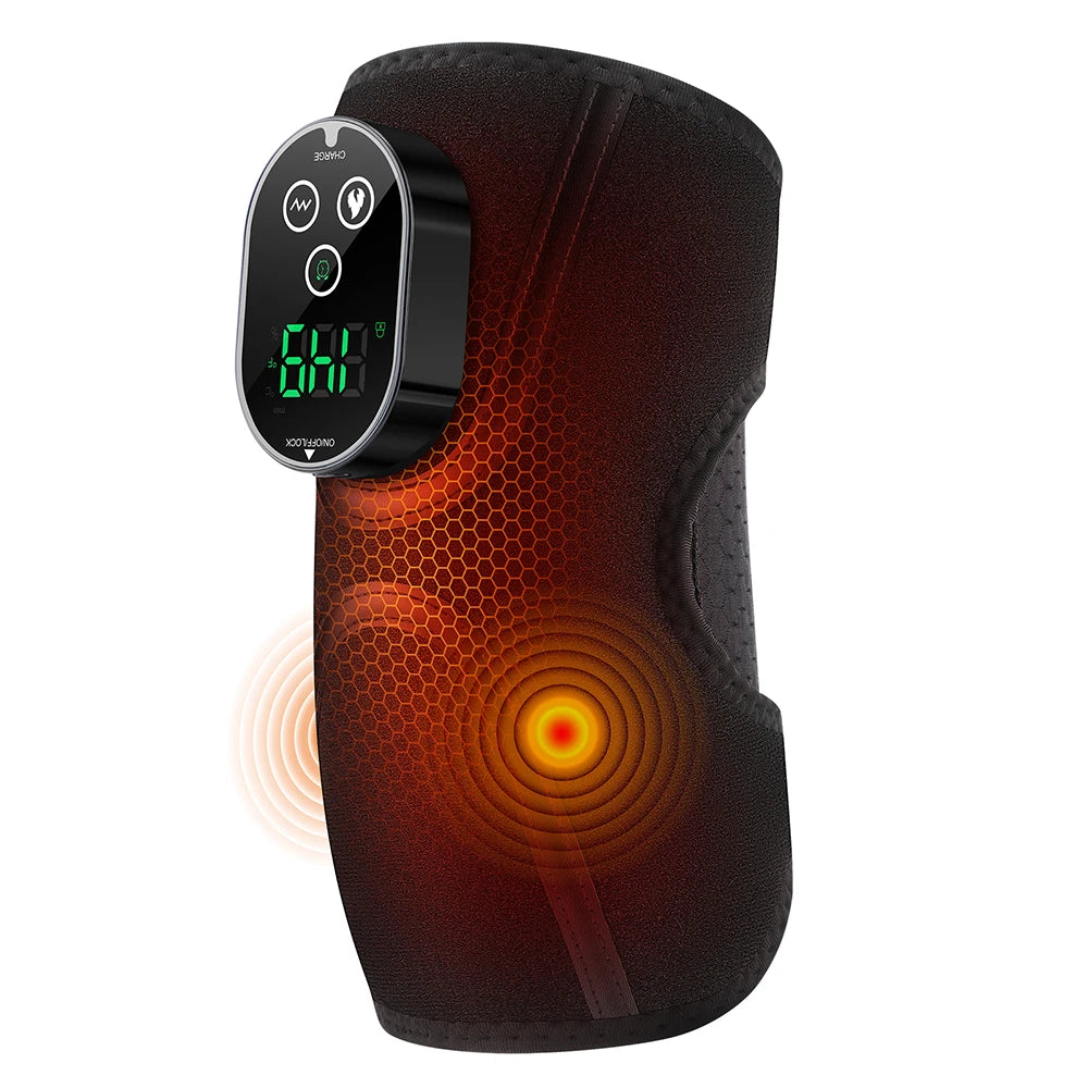 Cordless Electric Heated Massage Elbow Brace 5 Levels Hot Compress Elbow Vibration Massager for Tennis Sport Arm Muscle Joint