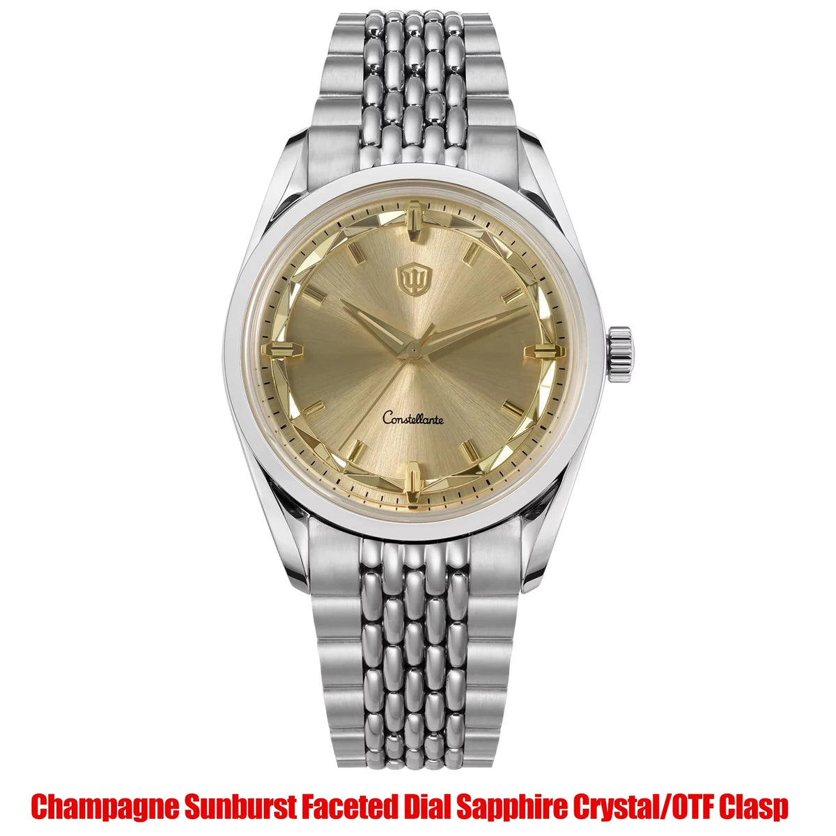 Watchdives WD1954 Rose Gold Watch VH31/VH60 Sweep Second Movement Top Hat Sapphire Crystal Luminous 100m Waterproof Watches