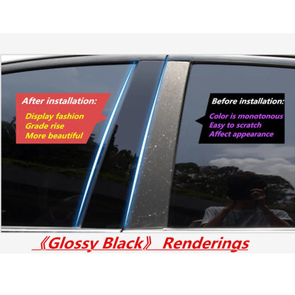Car PC Material Pillar Post Cover Door Trim Window Molding Sticker Plate Accessories For PORSCHE Panamera 2010-2023/Macan 2014+
