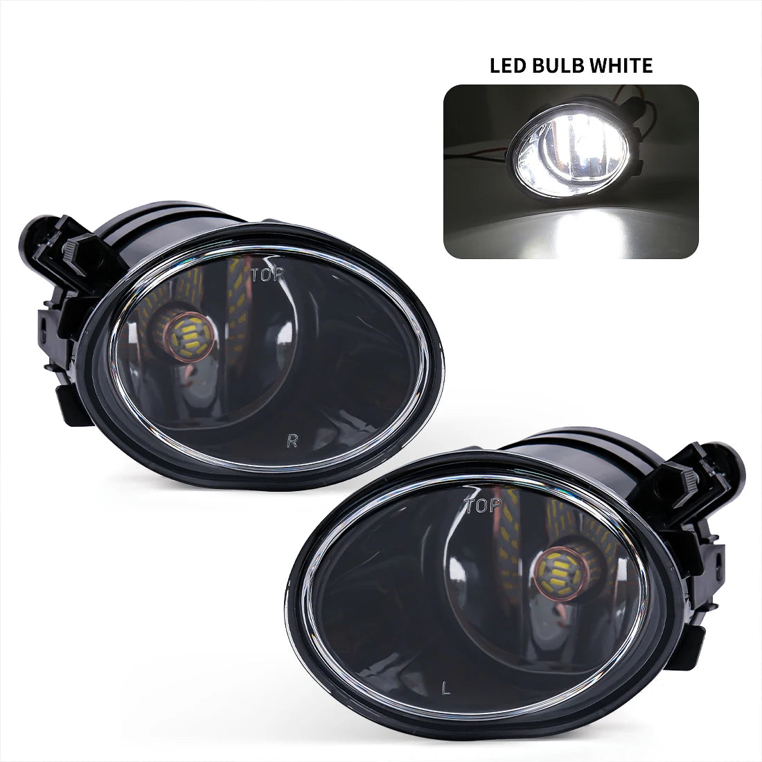 For BMW E39 M5 2001 2002 2003 E46 3 Series M3 2002 2003 2004 2005 2006 Fog Lights Headlight Front Driving Lamp Halogen LED Bulbs