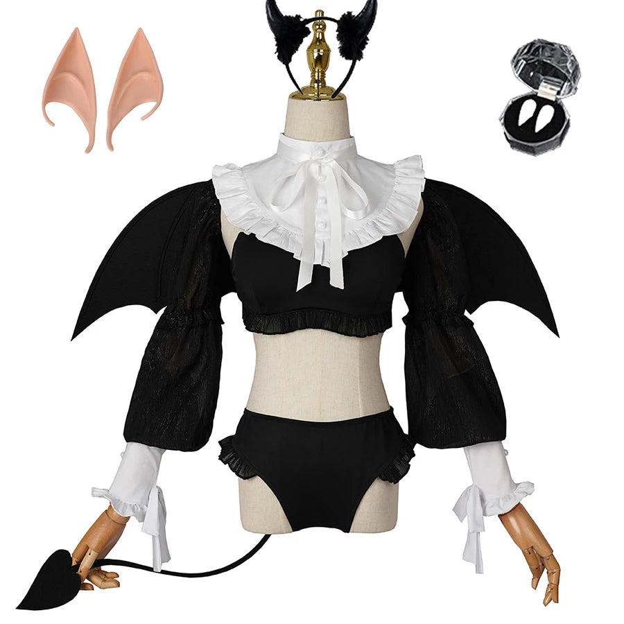 Anime My Dress Up Darling Cosplay Costume Marin Kitagawa Rizu Kyun Little Devil Cosplay Cute Sexy Uniform Wig Halloween Costume