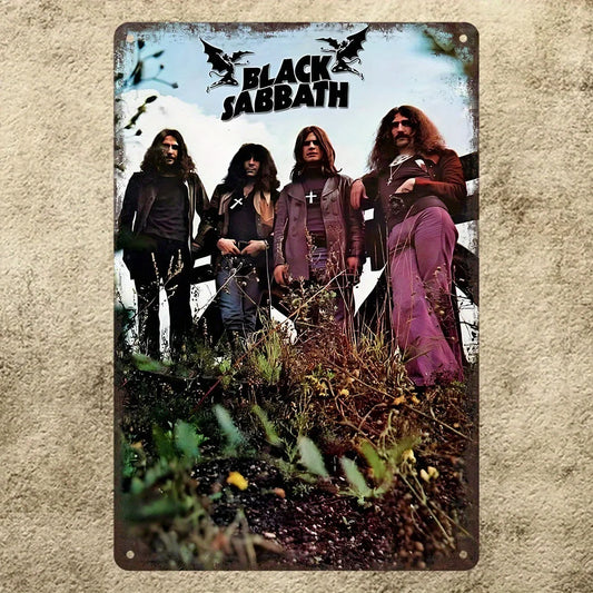Vintage Metal Sign - Retro Rock Band Wall Art with Classic Band Artwork, Durable Aluminum Tin Poster for Home, Bar, Cafe, Pub De
