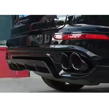 For Porsche Cayenne 958.2 2017+ GTS Carbon Fiber Car Rear Bumper Diffuser Rear Splitters Spoiler Back lip body kit