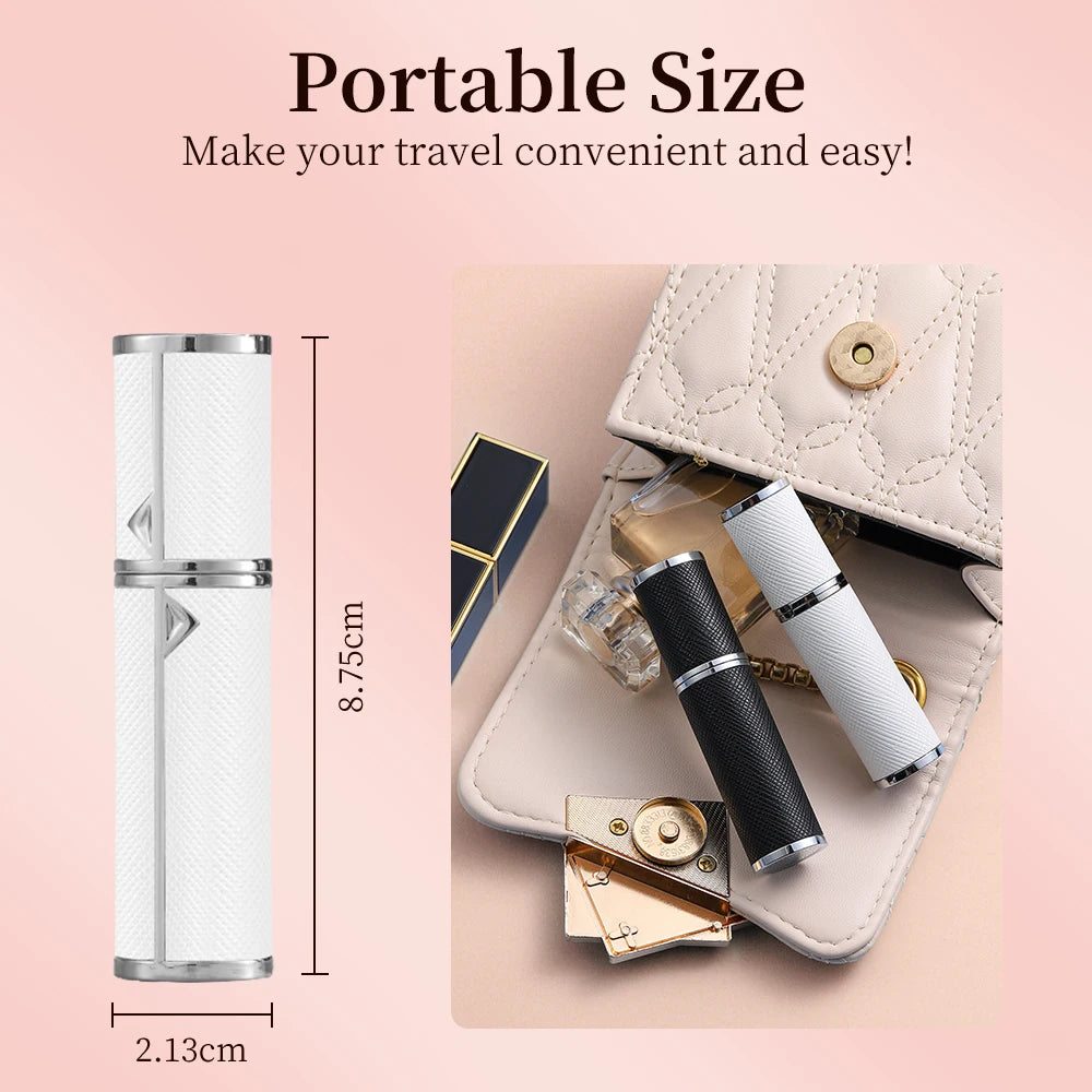 Louischanzl Premium PU leather Sprayer Suitable for Boarding Tight Sealing Travel Perfume Spray 5ml Perfume Atomizer  Bottle