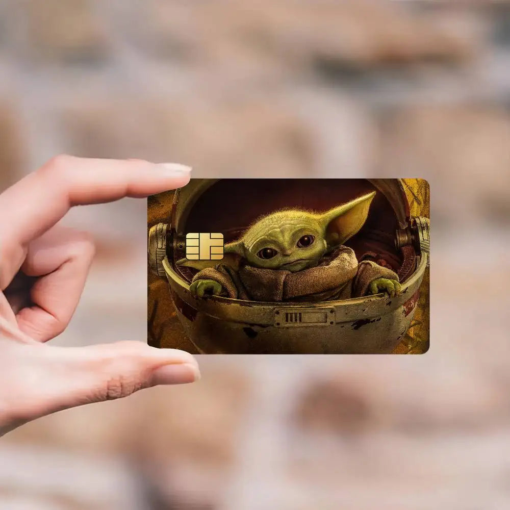 S-Star Wars Baby Yoda Credit Card Skin Stickers for Bank Card Bus Metro Card Sticker Waterproof Gift
