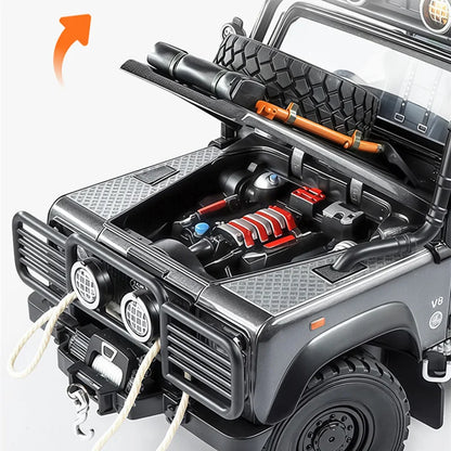 1/24 Land Range Rover Defender 110 Tomb LE Alloy Car Model Diecasts Metal Off-road Vehicles Car Model Sound Light Kids Toys Gift