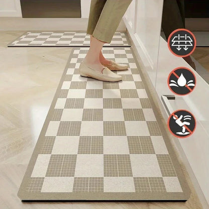 VIKAMA Kitchen Door Steps Water-Absorbing Oil-Absorbing Non-slip Foot Carpet Diatomite Bathroom Water-Absorbing Floor Mats