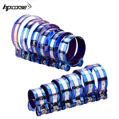 32mm - 85mm Motorcycle Exhaust Clamp Clip Stainless Steel Exhaust Pipe Clamps For Middle Exhaust Connect Fixed Seal Install