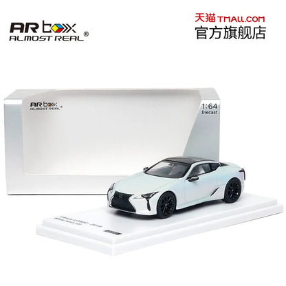 AR BOX 1:64 2018 Lexus LC500 White Nova Glass Flake Diecast Model Car.