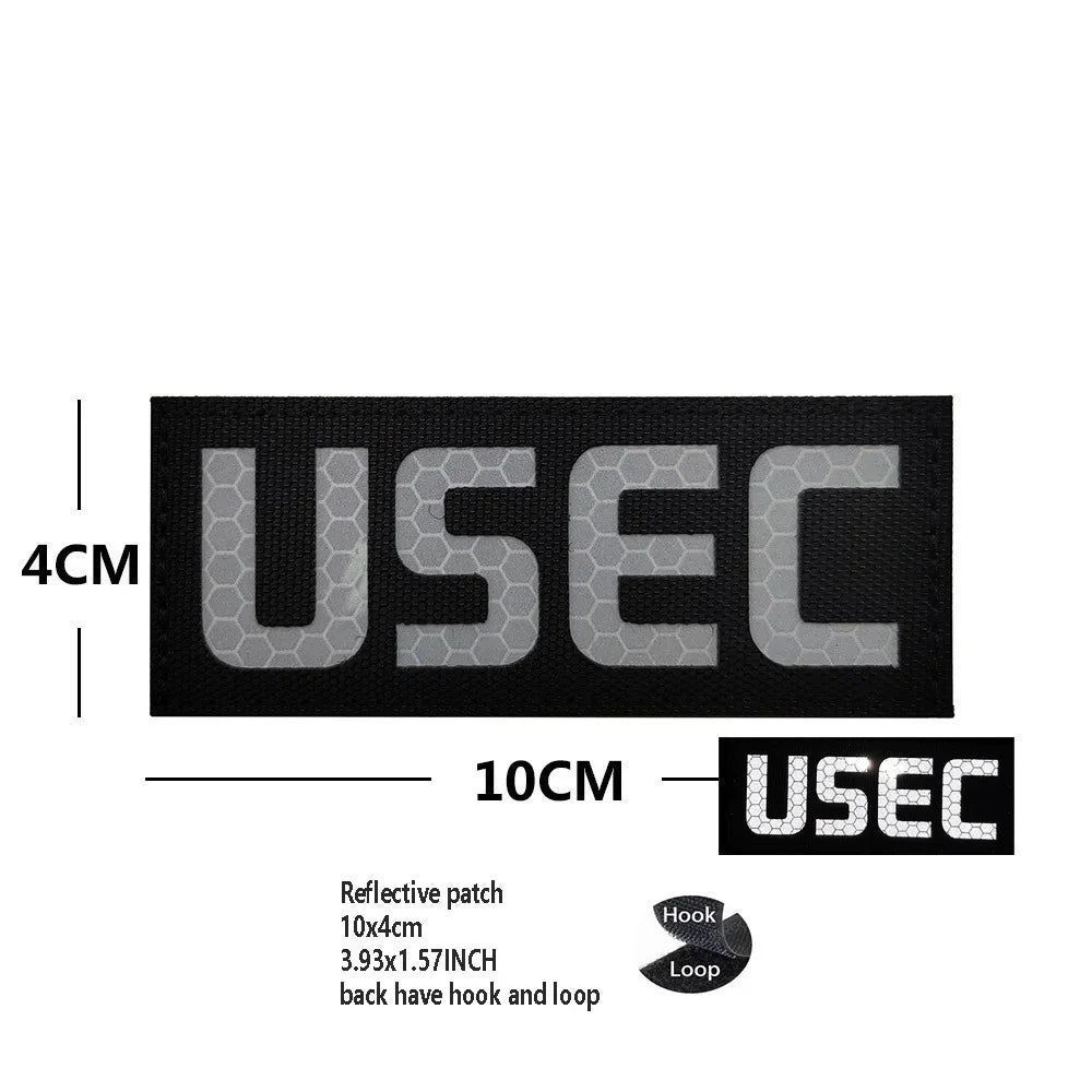 PVC Rubber Patch USEC Team Badge BEAR Magic Armband IR Reflective Tactical Morale Backpack Hook and Loop Patches for Clothing