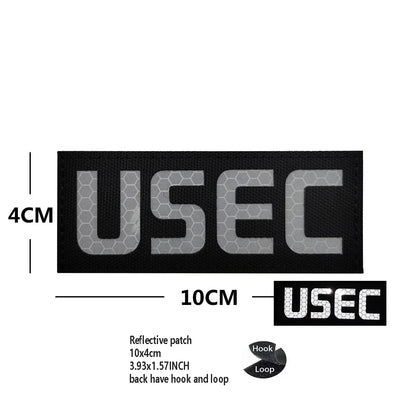 PVC Rubber Patch USEC Team Badge BEAR Magic Armband IR Reflective Tactical Morale Backpack Hook and Loop Patches for Clothing
