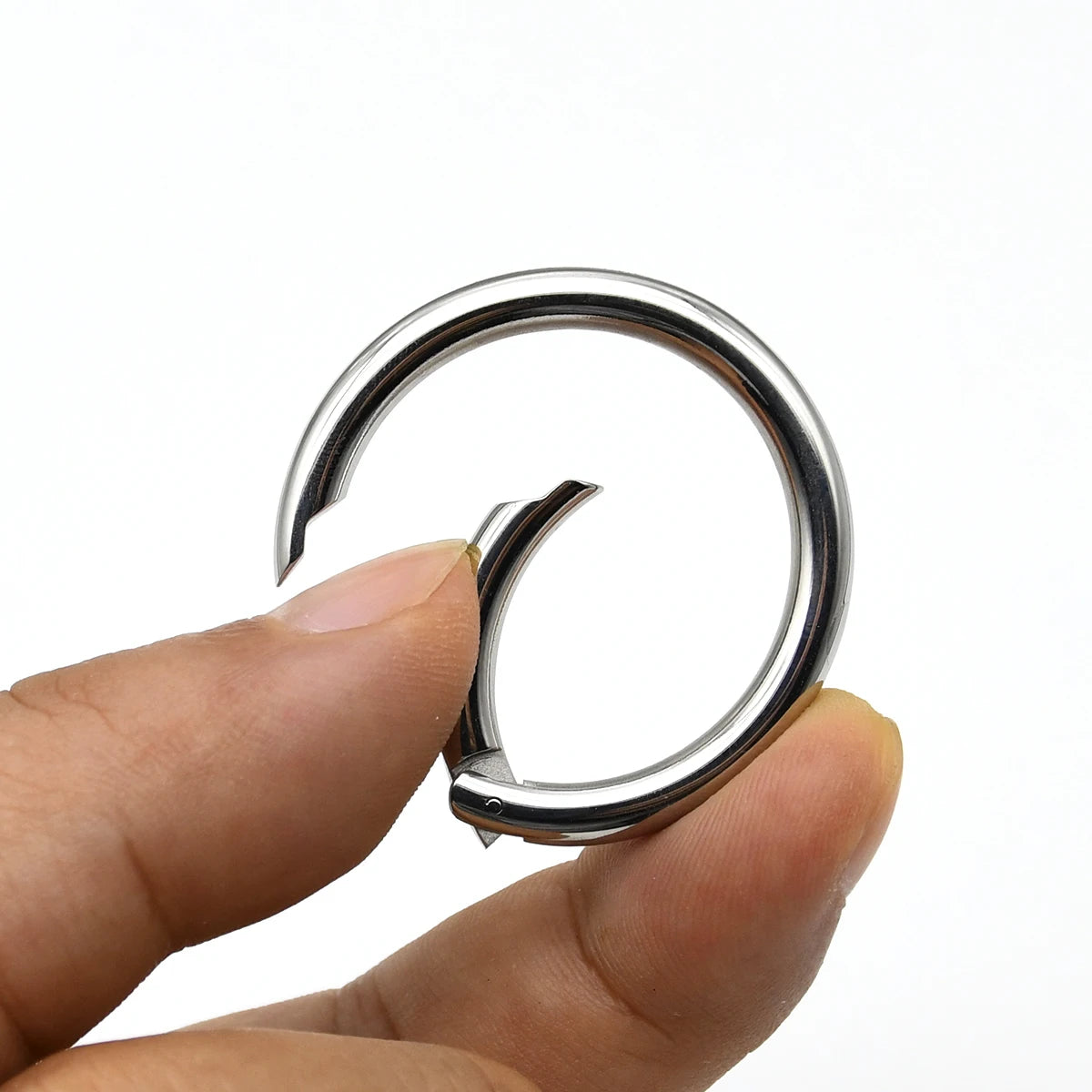 Stainless Steel Spring Gate O Ring Openable Keyring Bag Strap Buckle Trigger Snap Clasp Clip Connector DIY Accessories