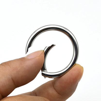 Stainless Steel Spring Gate O Ring Openable Keyring Bag Strap Buckle Trigger Snap Clasp Clip Connector DIY Accessories