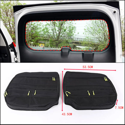 Zinky Oxford Cloth 2 Pcs Car Trunk Tailgate Window Storage Bag Organizer For Toyota Land Cruiser Prado J120 FJ150 150 2003-2017