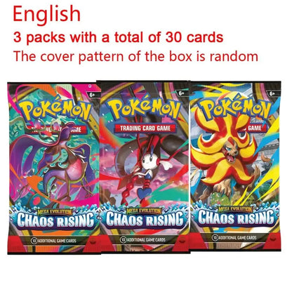 360PCS Pokémon Cards Chaos Rising Booster Box 36 Packs 360 Cards English TCG Collectible Trading Card Game Toys for Kids Gift