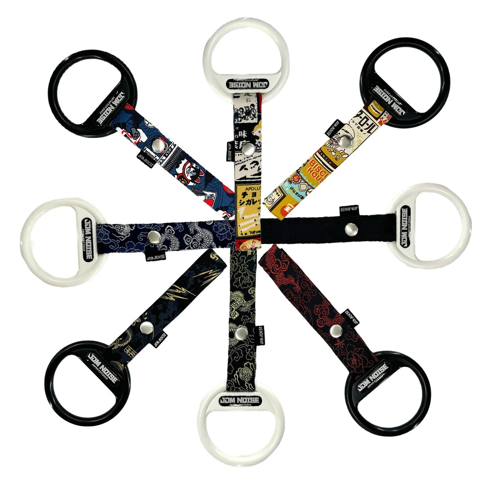 Japan Style Jdm Car Tsurikawa Lucky Cat Dragon Pattern Decorative Trailer Strap Universal Towing Accessory for Trailers