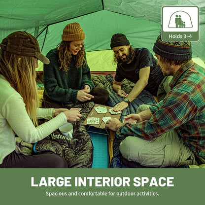Naturehike Opalus 3 Person Tunnel Tent Waterproof Large Space Cycling Backpacking Tent Portable 4 Season Beach Camping Tent