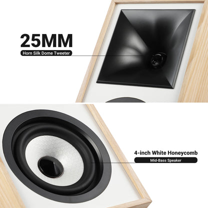 AIYIMA S4000 Studio Monitor Speaker 40WX2 Bluetooth 5.0 Balanced RCA/XLR Input Subwoofer Output Wood Active Bookshelf Speakers