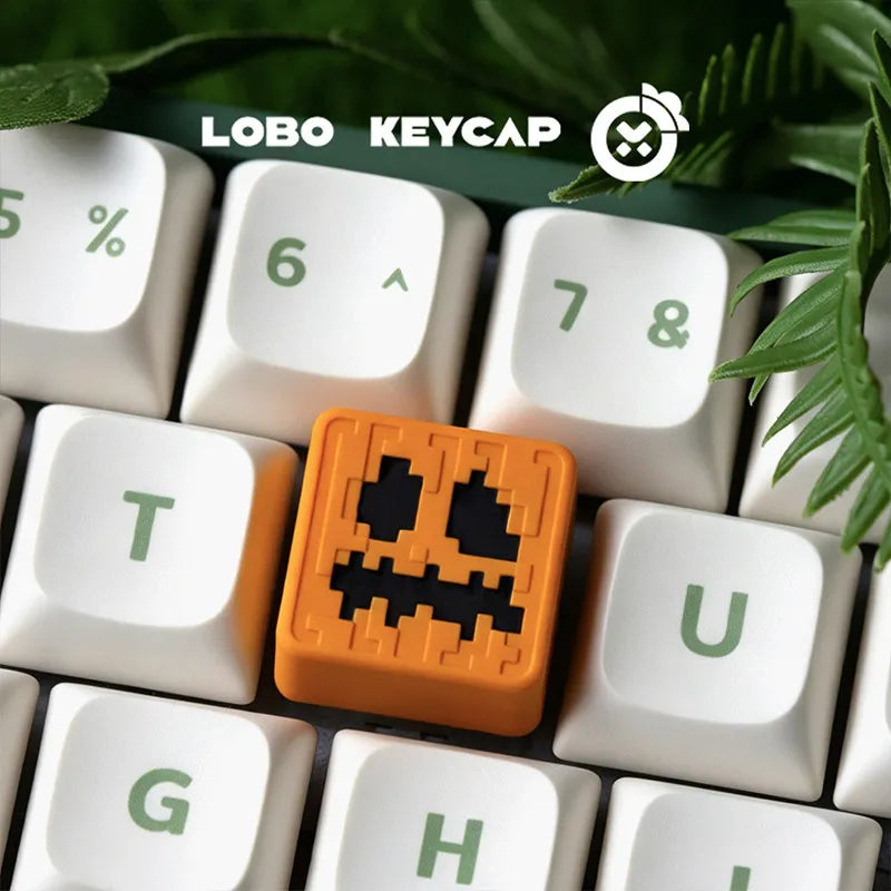Cartoon Square Shape My World Series Pixel Style Keycap Esc Partial Products Eye Light-Transmitting Game Periphery Collectble