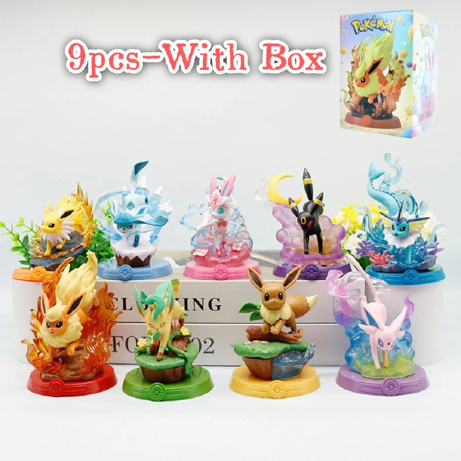 8 style Pokémon Action Doll Pikachu Adventure Eevee Blind Box Anime Model Desktop Decorations Pok é mon Toys Fans Birthday Gift