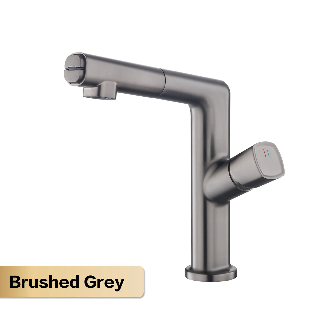 AITANA Luxury Black Bathroom Faucet LED Digital Display Design Simple Single Handle Hot and Cold Water Pullout Basin Mixer