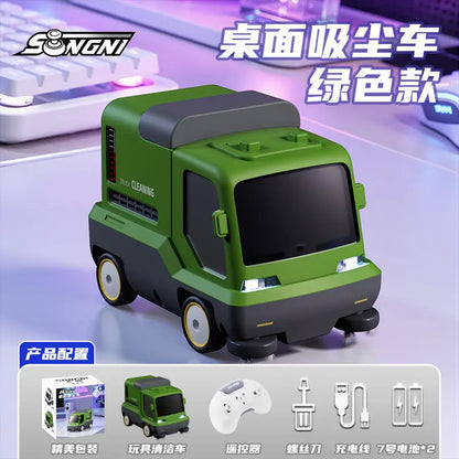 2026 New SONNY RC Car Desktop Vacuum Cleaning 4WD Drift Remote Control Vehicle Mini Tabletop Hobby Toy