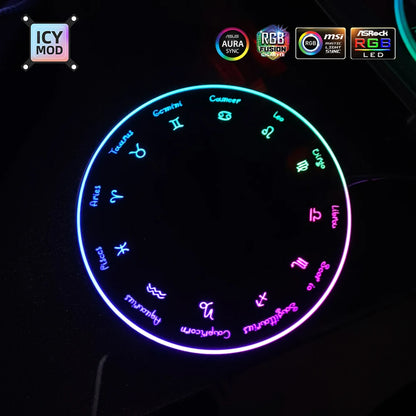 RGB Figure Bottom PC Case Lighting Circle Toy Base A-RGB Chassis Panel 5V3Pin SYNC AURA Gamers MOD ARGB Plate Customizable DIY