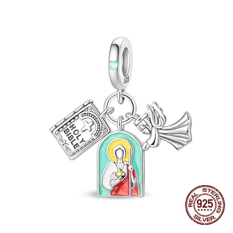 100% 925 Sterling Silver Tarot Collection Pendant DIY Hourglass Beads Fit Pandach Original Bracelet Women Jewelry Birthday Gift
