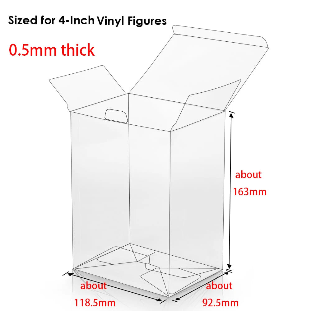 Protectors Case for Funko- 4" Inch Pop Vinyl Figures, Crystal Clear Protectors,Heavy Duty Display Box for Vinyl Figures Storage