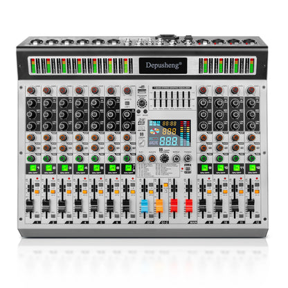 12Channel Digital Mixer Depusheng Professional audio mixing 99 DSP digital effects audio console mixer DJ Audio mixer