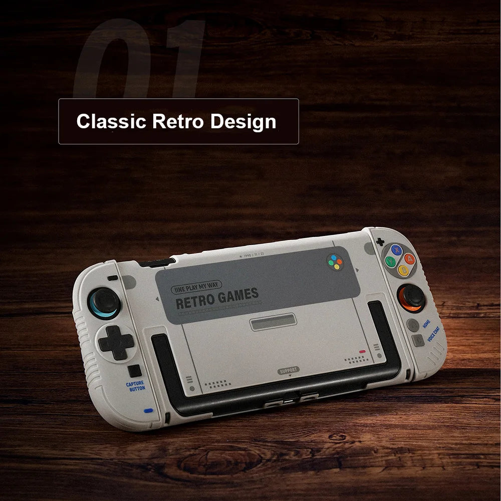 Retro Switch 2 Case SFC Hard Protection Case for Nintend Switch 2 Console Silicone Grip Protective Cover for Joy Con 2 Controlle