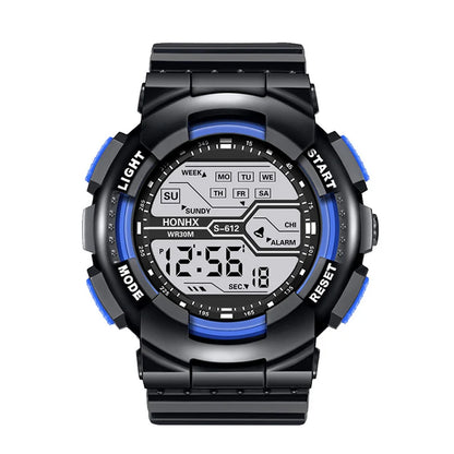 YIKAZE Men's Digital Electronic Watch Sports Glow 55mm Large Dial Student Outdoor Adventure Trend Multifunctional Watches Clock